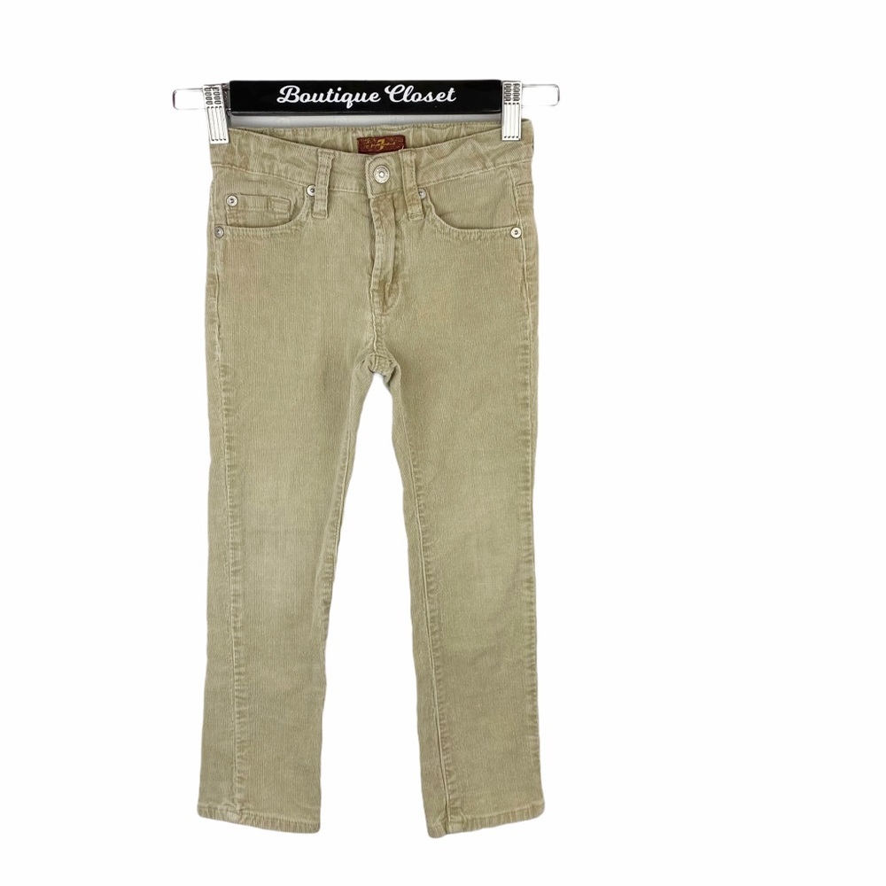 7FAMK Tan Cordoroy Skinny Jeans Cords Girls 5